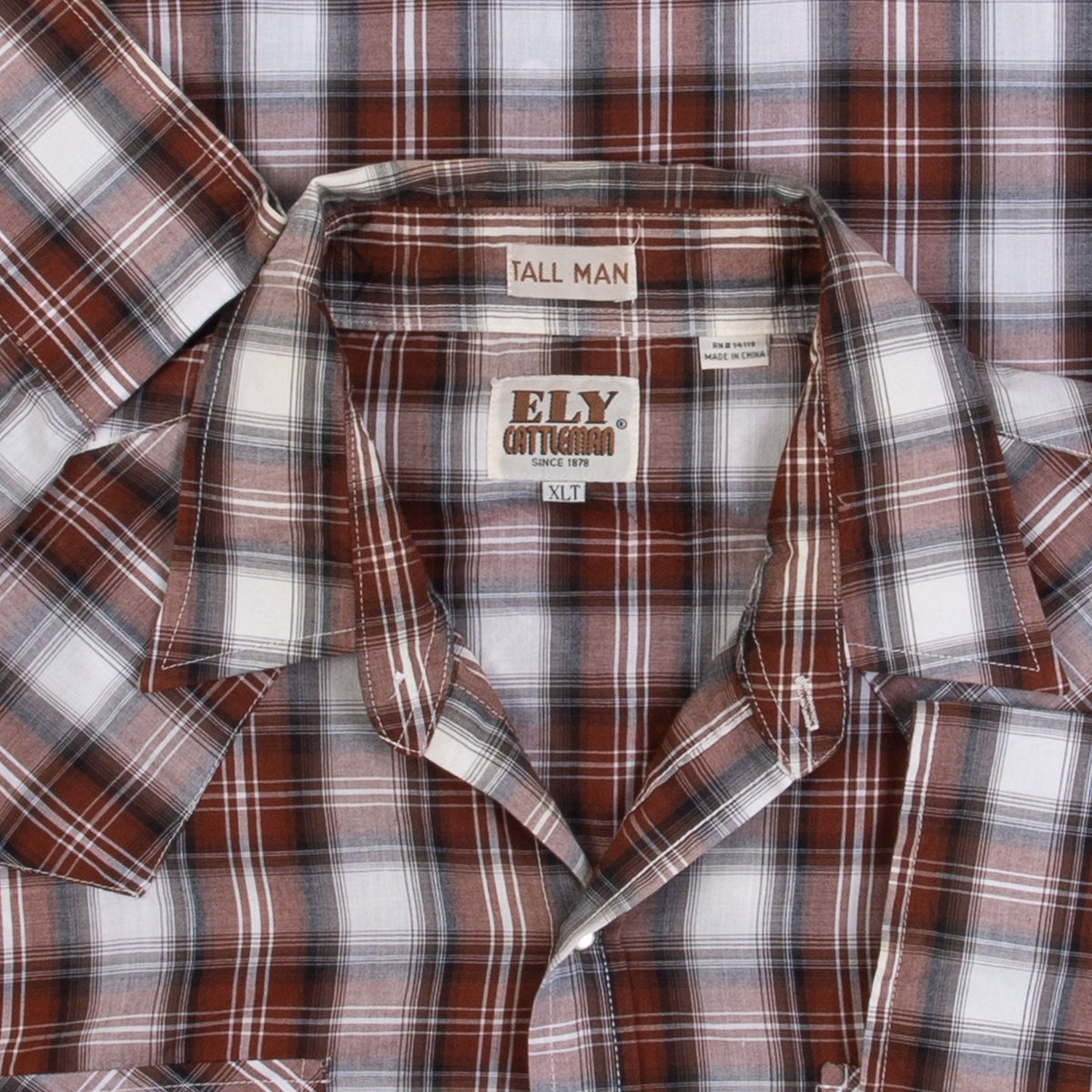 MEN'S VINTAGE 1980S CHECKED WESTERN SHIRT - X-LARGE