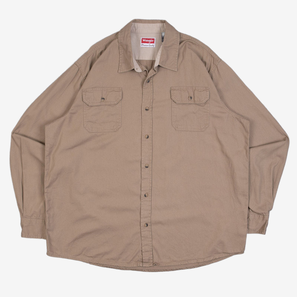 MEN'S VINTAGE 1990S WRANGLER LONG SLEEVE SHIRT - X-LARGE