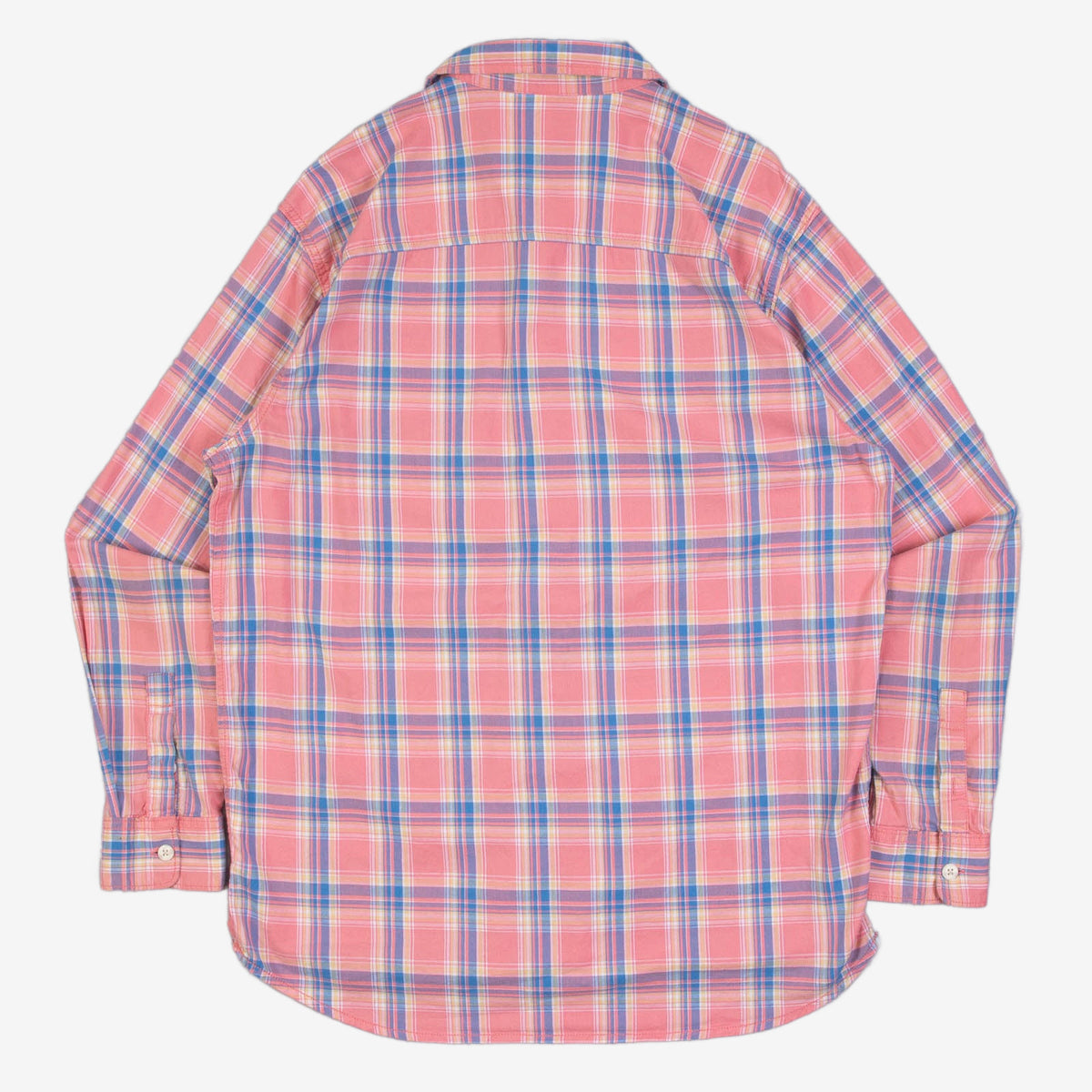 MEN'S VINTAGE 1990S LEE CHECKED LONG SLEEVE SHIRT - LARGE