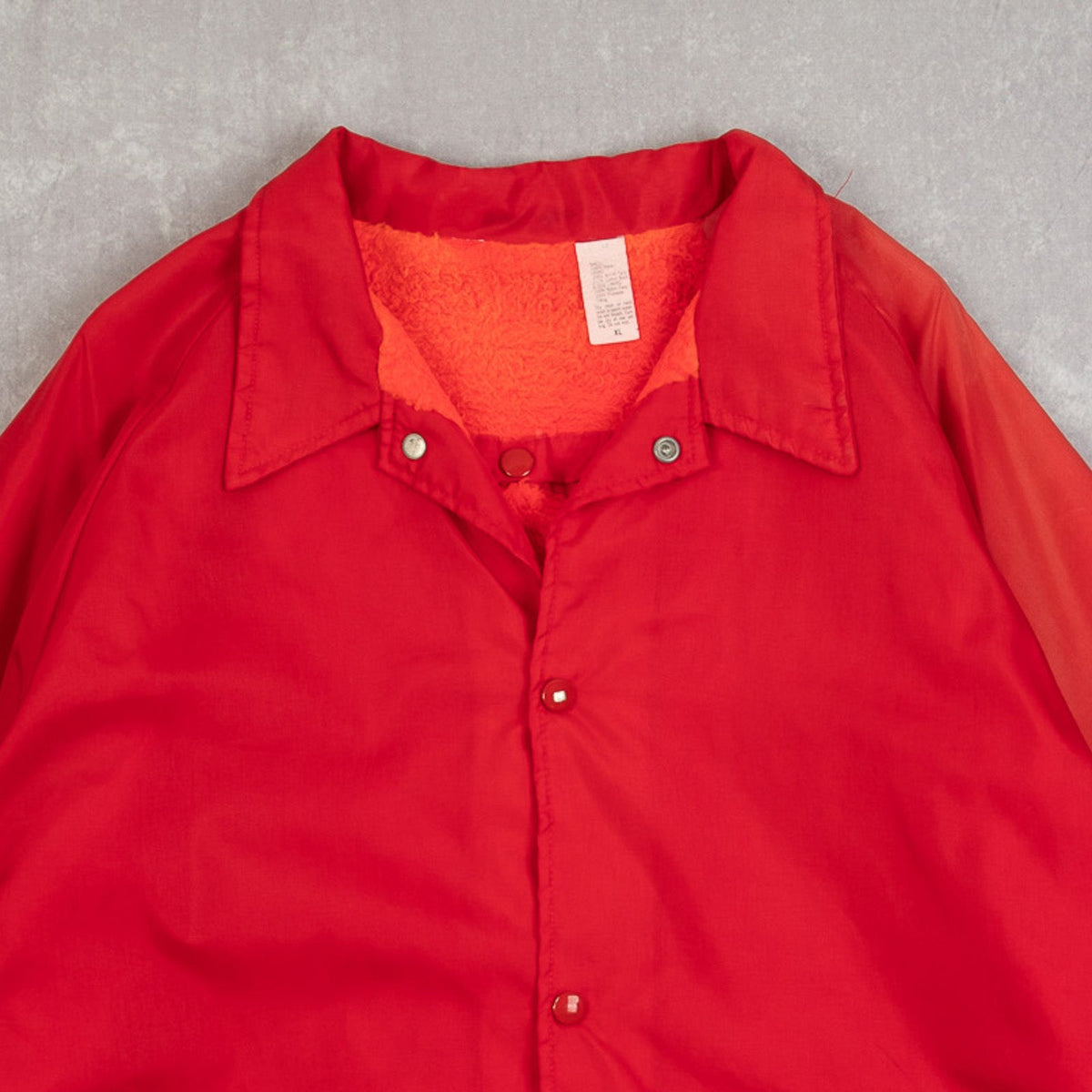 MEN'S VINTAGE 1980S FLEECE LINED COACH JACKET - X-LARGE