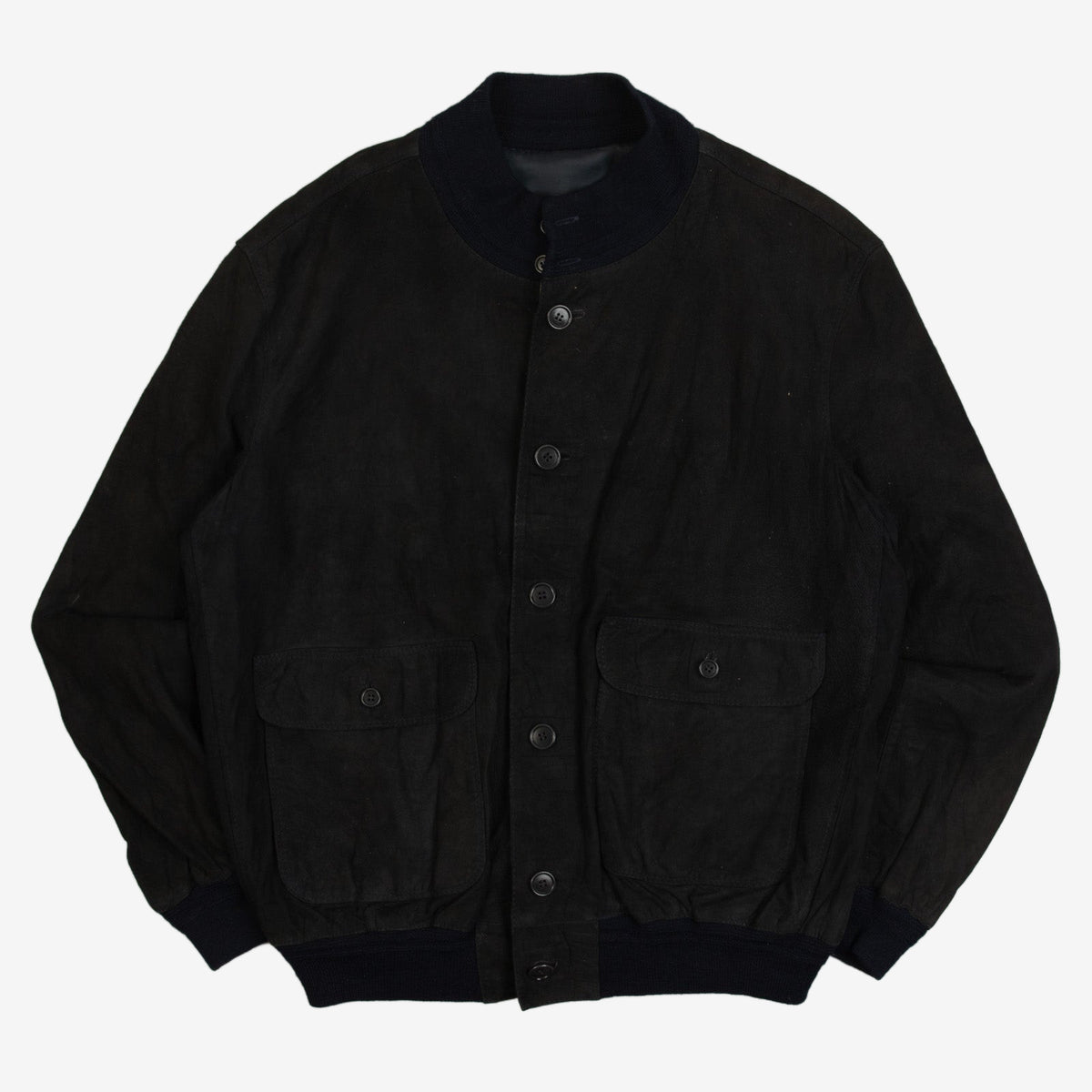 MEN'S VINTAGE 1990S SUEDE BOMBER JACKET - LARGE