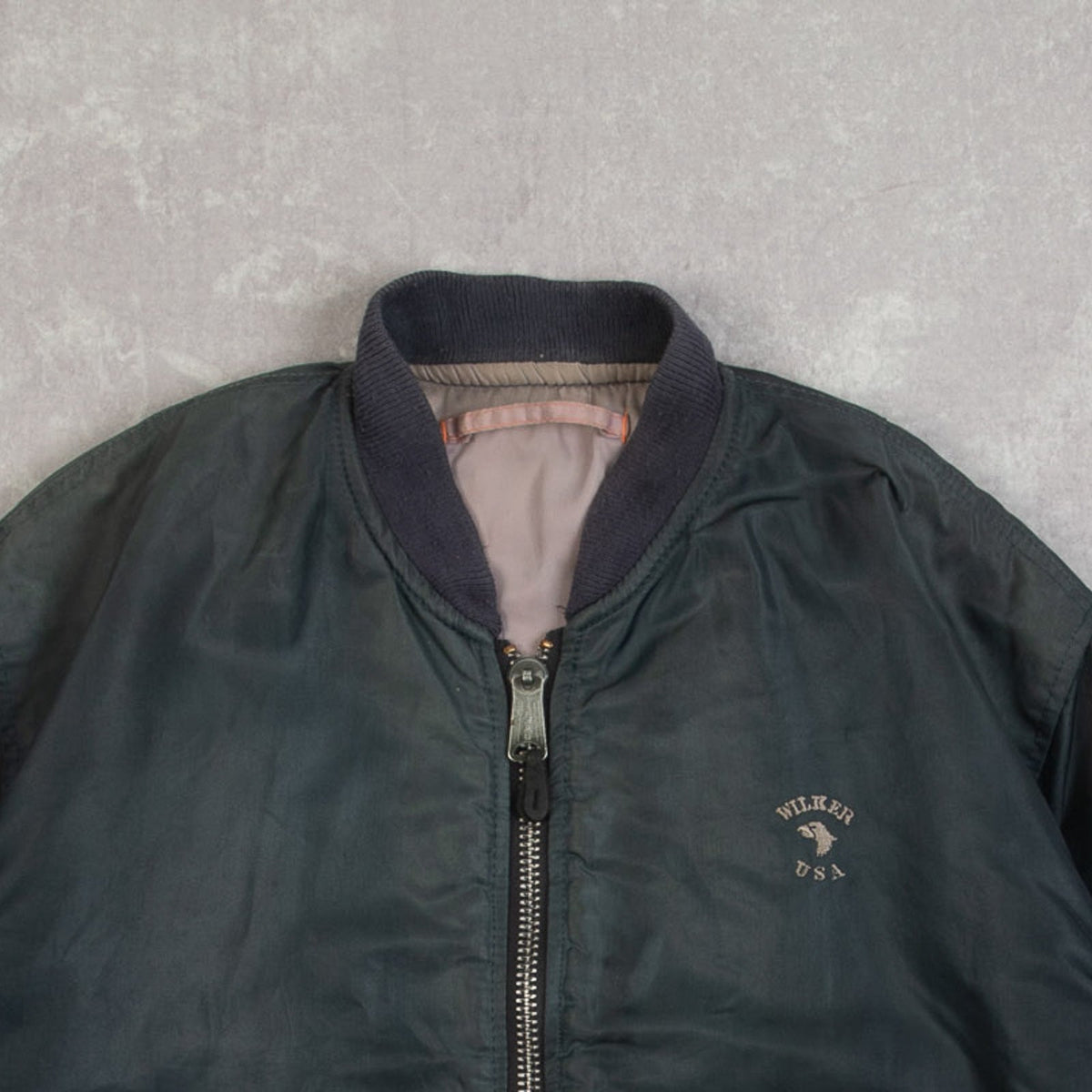 MEN'S VINTAGE 1980S MA1 FLIGHT BOMBER JACKET - LARGE