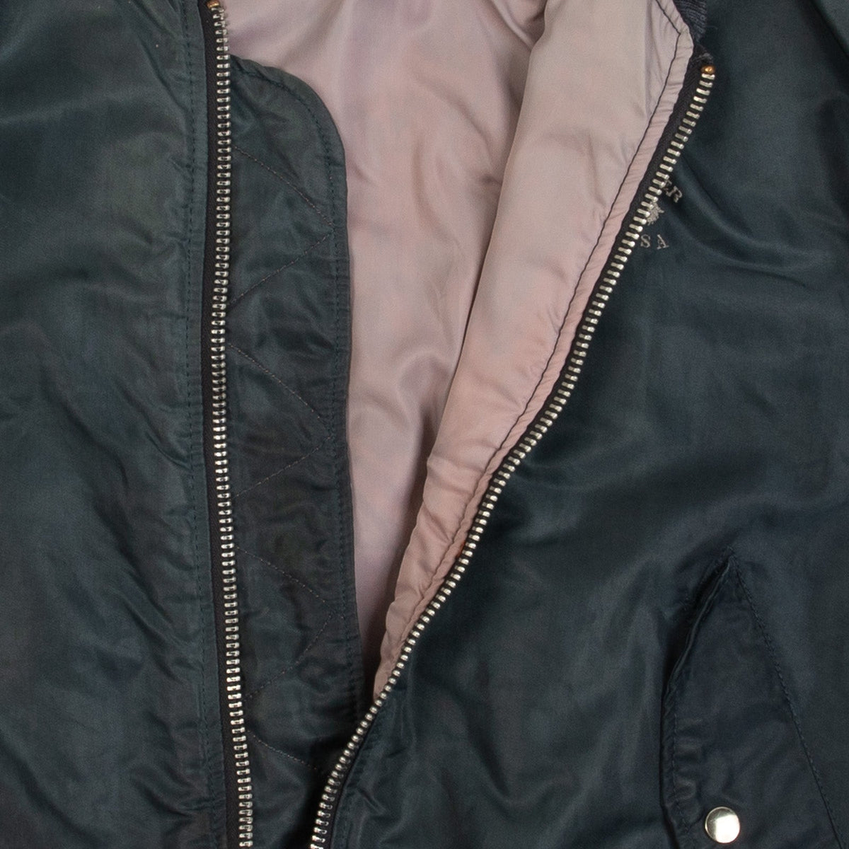 MEN'S VINTAGE 1980S MA1 FLIGHT BOMBER JACKET - LARGE