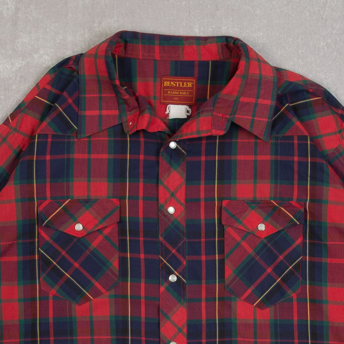 MEN'S VINTAGE 1990S CHECKED WESTERN SHIRT - XX-LARGE