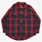 MEN'S VINTAGE 1990S CHECKED WESTERN SHIRT - XX-LARGE