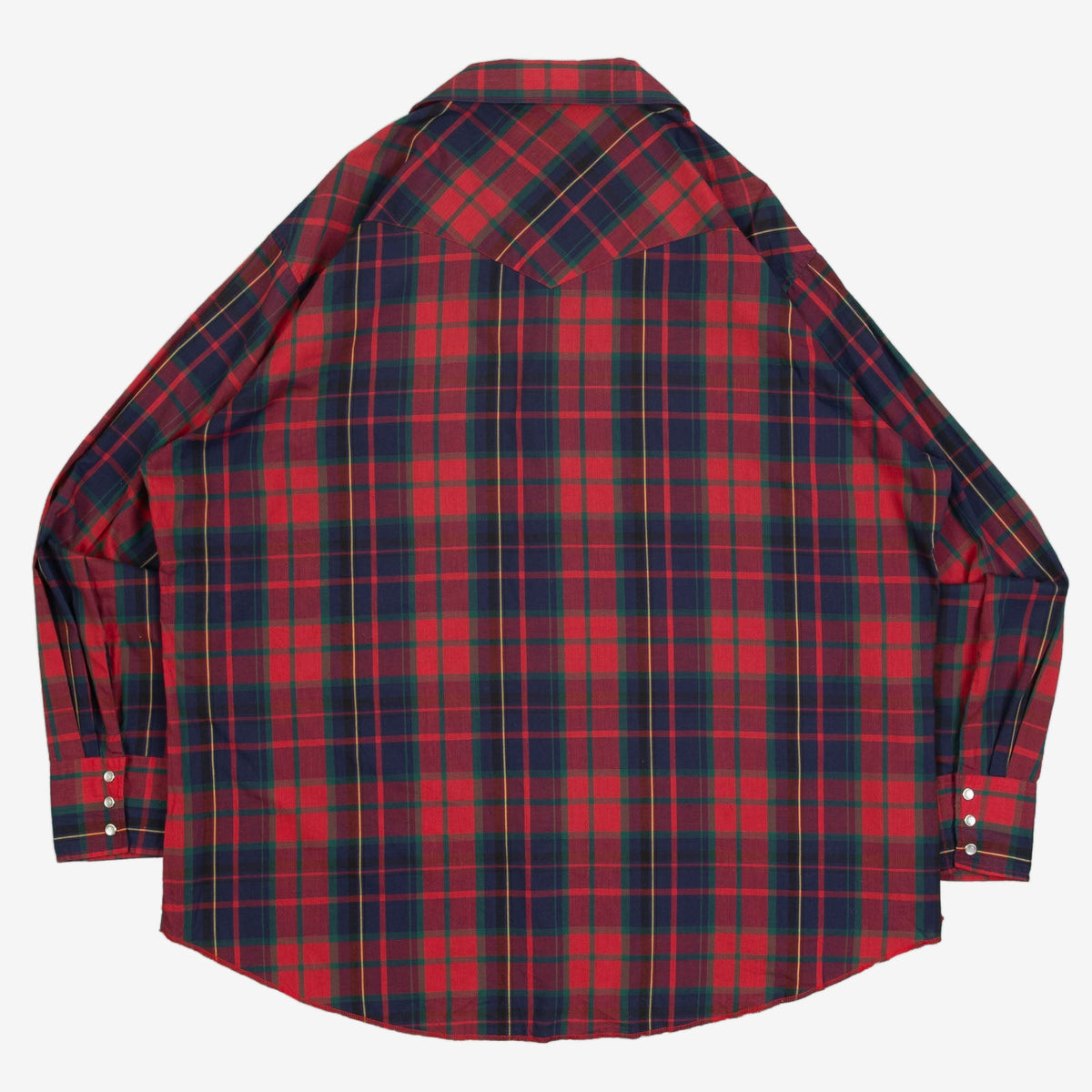 MEN'S VINTAGE 1990S CHECKED WESTERN SHIRT - XX-LARGE