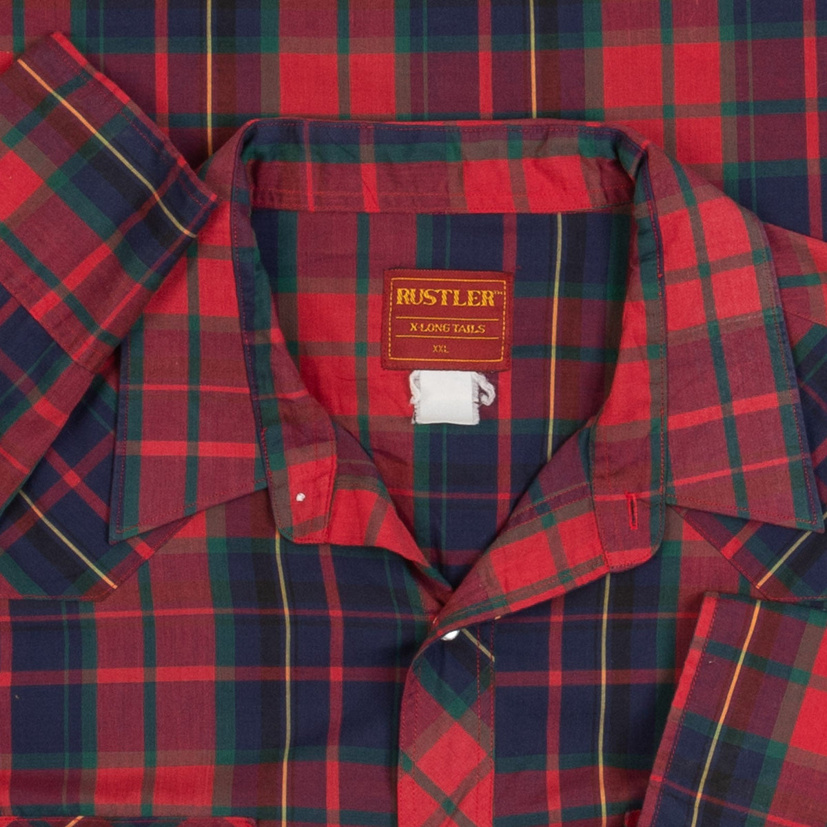 MEN'S VINTAGE 1990S CHECKED WESTERN SHIRT - XX-LARGE
