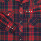 MEN'S VINTAGE 1990S CHECKED WESTERN SHIRT - XX-LARGE