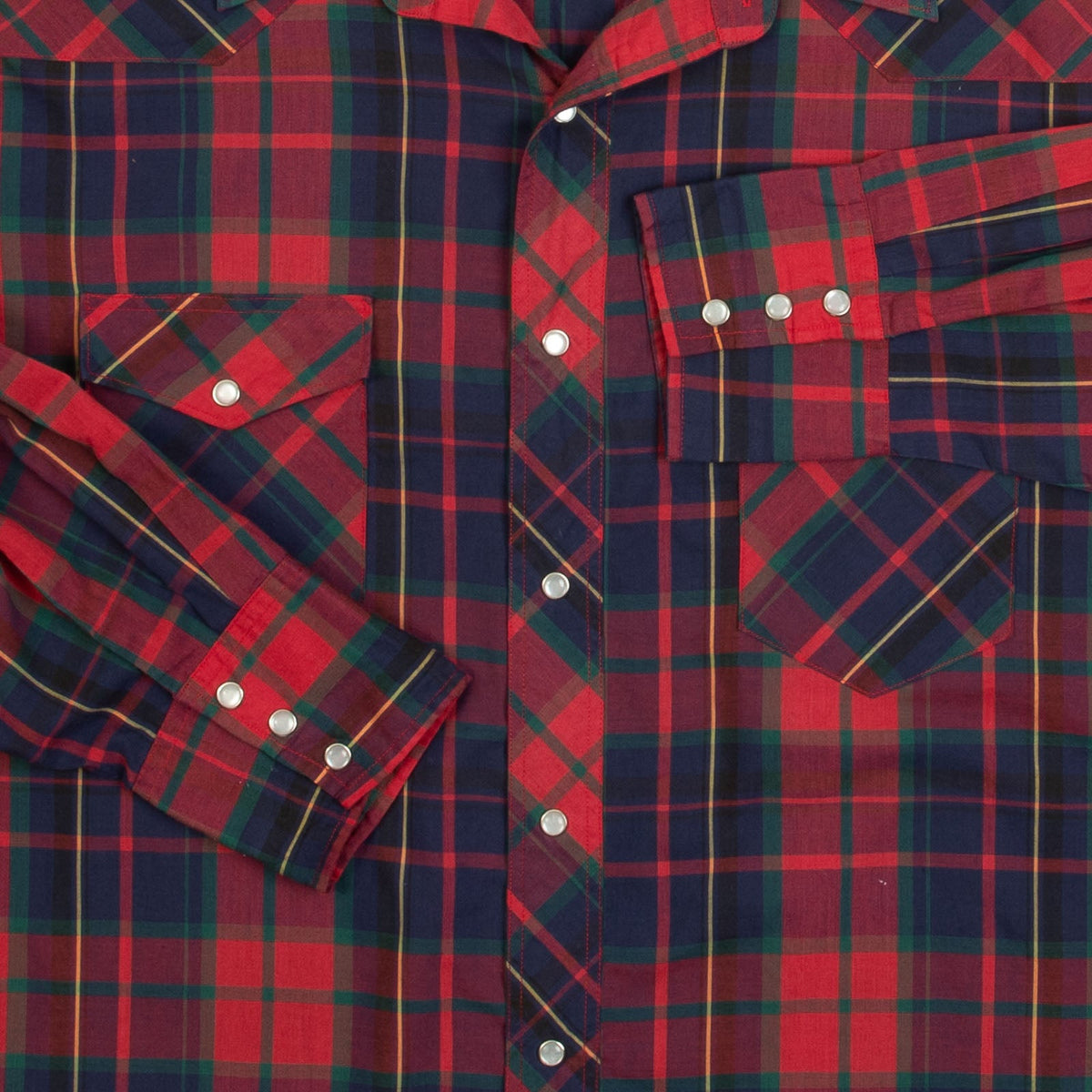 MEN'S VINTAGE 1990S CHECKED WESTERN SHIRT - XX-LARGE