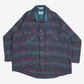 MEN'S VINTAGE 1980S SEARS WOOL CHECKED SHIRT - X-LARGE