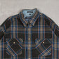 MEN'S VINTAGE 1990S WOOL STYLE CHECKED SHIRT - X-LARGE