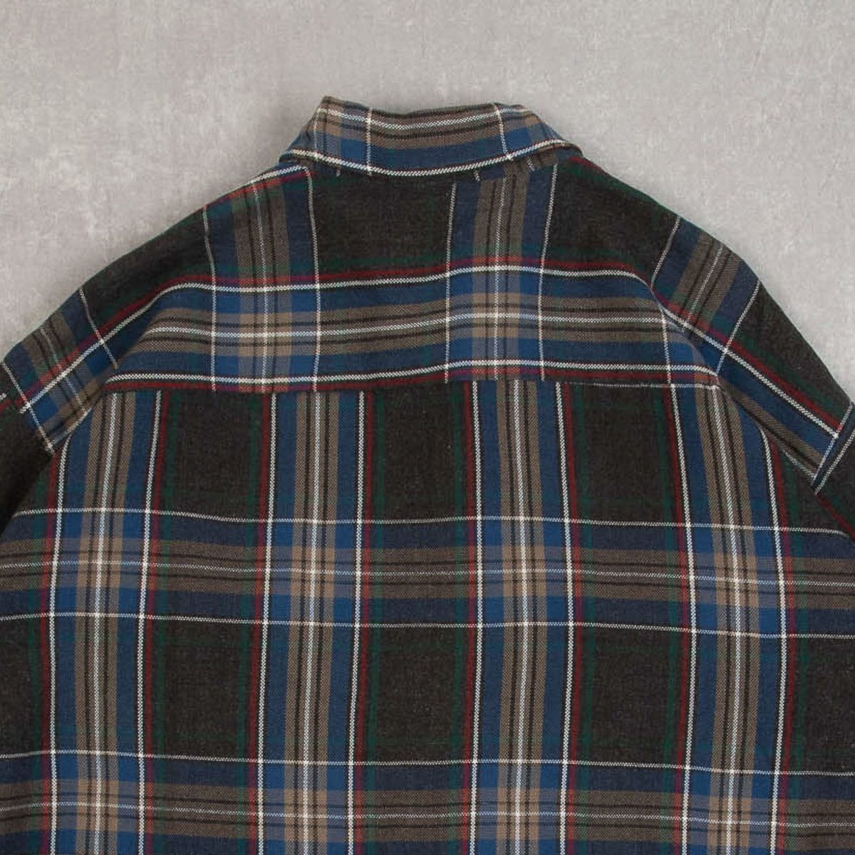 MEN'S VINTAGE 1990S WOOL STYLE CHECKED SHIRT - X-LARGE