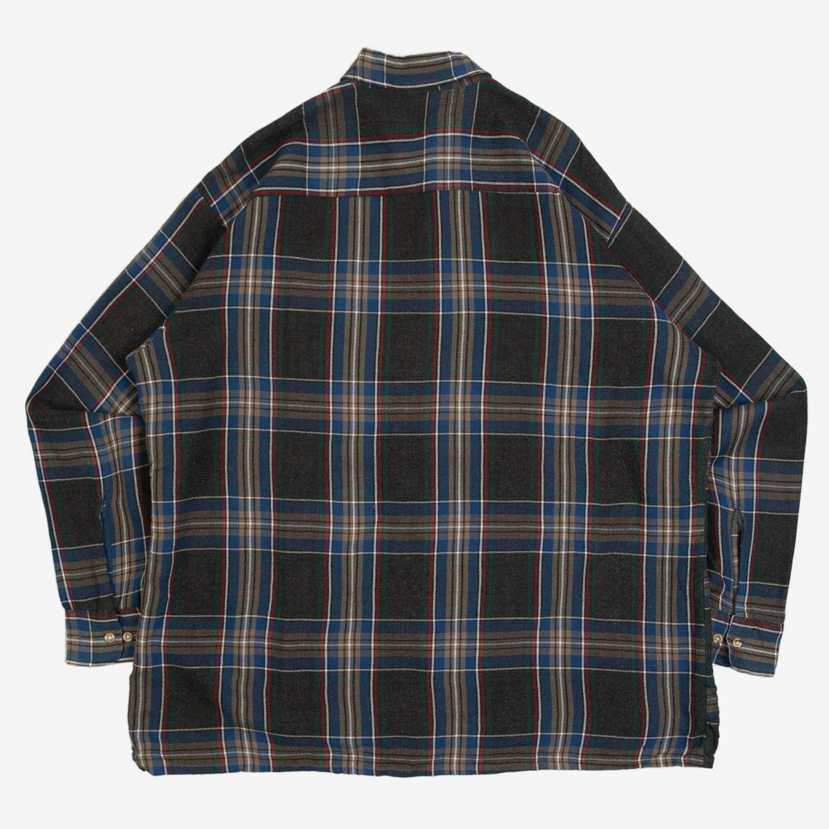 MEN'S VINTAGE 1990S WOOL STYLE CHECKED SHIRT - X-LARGE