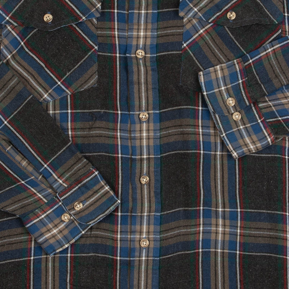 MEN'S VINTAGE 1990S WOOL STYLE CHECKED SHIRT - X-LARGE