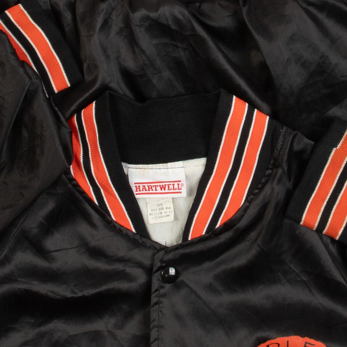 MEN'S VINTAGE 1980S CAMPLENOX SATIN BOMBER JACKET - MEDIUM