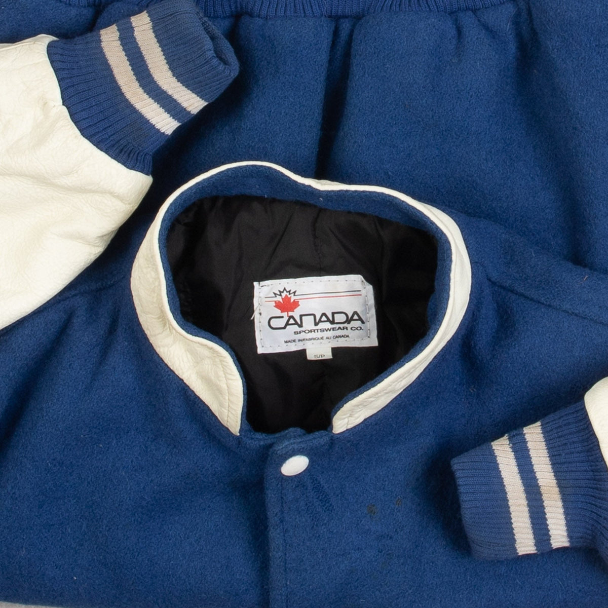 MEN'S VINTAGE 1980S WABI LEATHER VARSITY JACKET - SMALL