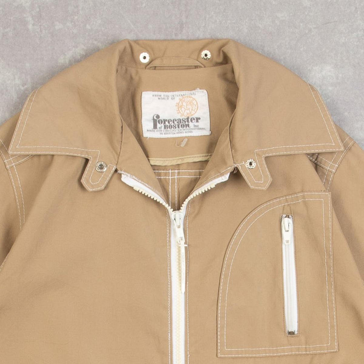 WOMEN'S VINTAGE 1980S COLLARED MAC JACKET - SMALL