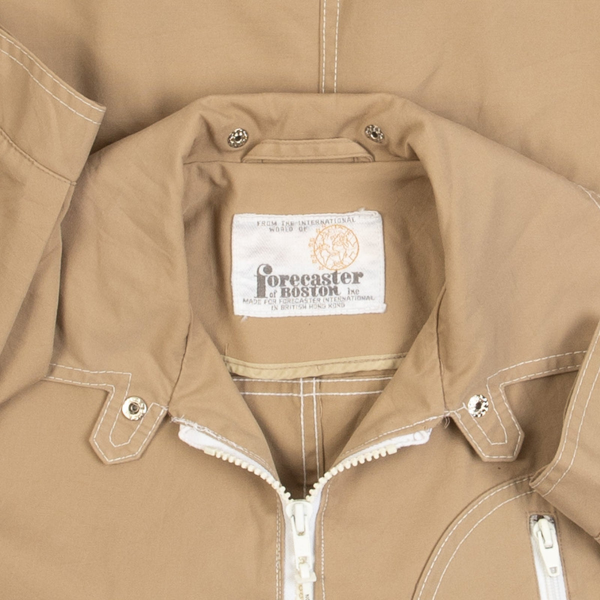 WOMEN'S VINTAGE 1980S COLLARED MAC JACKET - SMALL