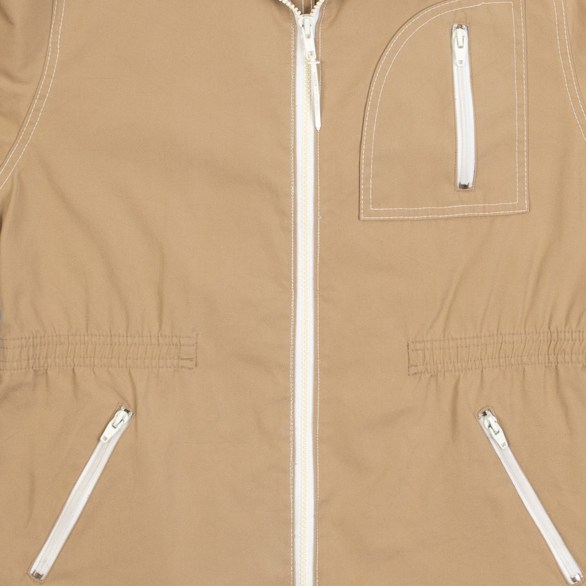 WOMEN'S VINTAGE 1980S COLLARED MAC JACKET - SMALL
