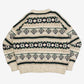 MEN'S VINTAGE 1990S STRUCTURED PATTERNED KNITTED JUMPER - LARGE