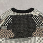 MEN'S VINTAGE 1990S PATTERNED KNITTED JUMPER - LARGE