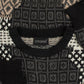 MEN'S VINTAGE 1990S PATTERNED KNITTED JUMPER - LARGE