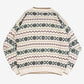 MEN'S VINTAGE 1990S STRUCTURED PATTERNED KNITTED JUMPER - X-LARGE