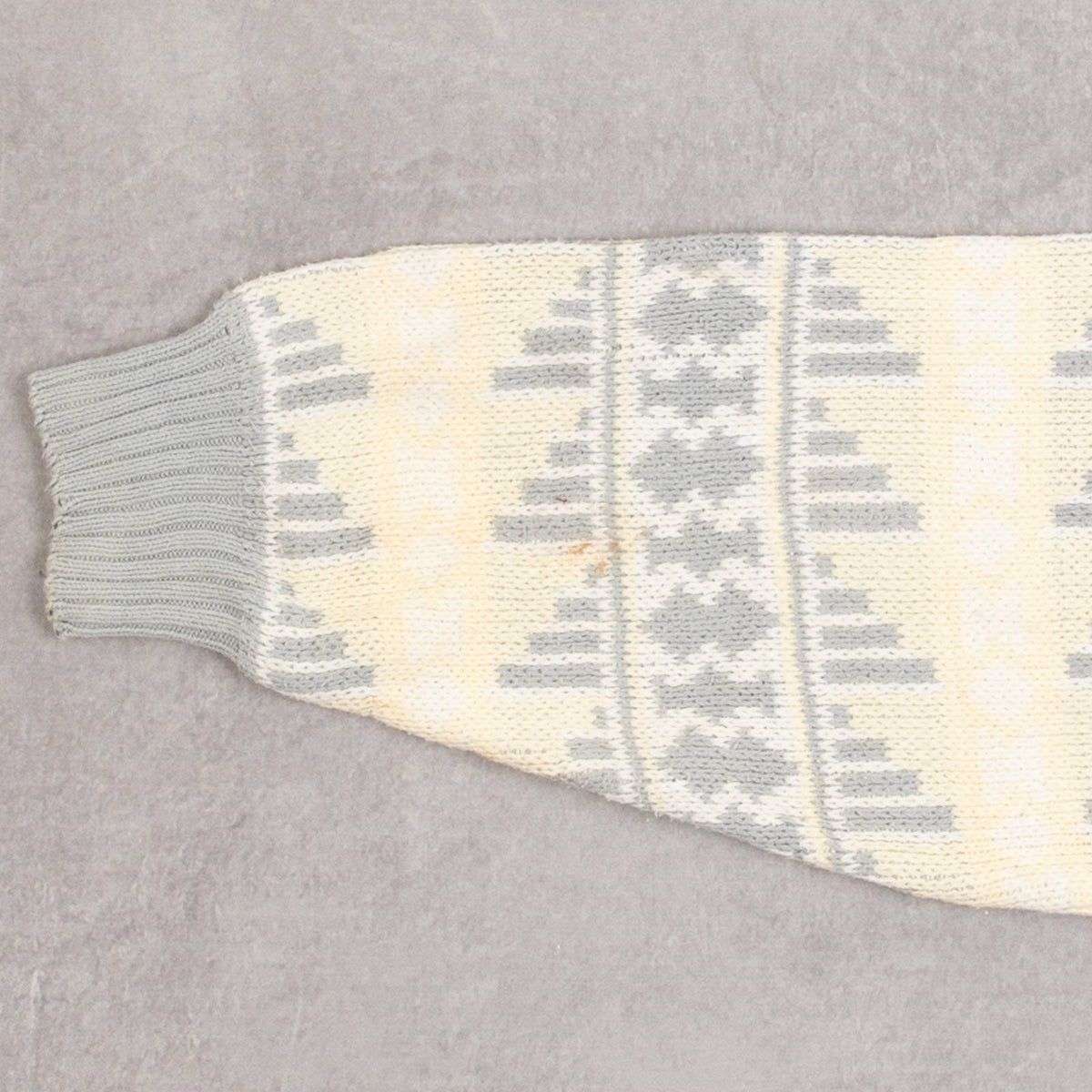 MEN'S VINTAGE 1980S PATTERNED KNITTED JUMPER - LARGE