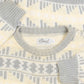 MEN'S VINTAGE 1980S PATTERNED KNITTED JUMPER - LARGE