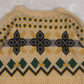 MEN'S VINTAGE 1990S STRUCTURED PATTERNED KNITTED JUMPER - MEDIUM