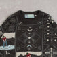 MEN'S VINTAGE 1980S PATTERNED GOLF KNITTED JUMPER - LARGE