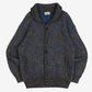 MEN'S VINTAGE 1980S RIBBED DIAMOND KNITTED CARDIGAN - MEDIUM
