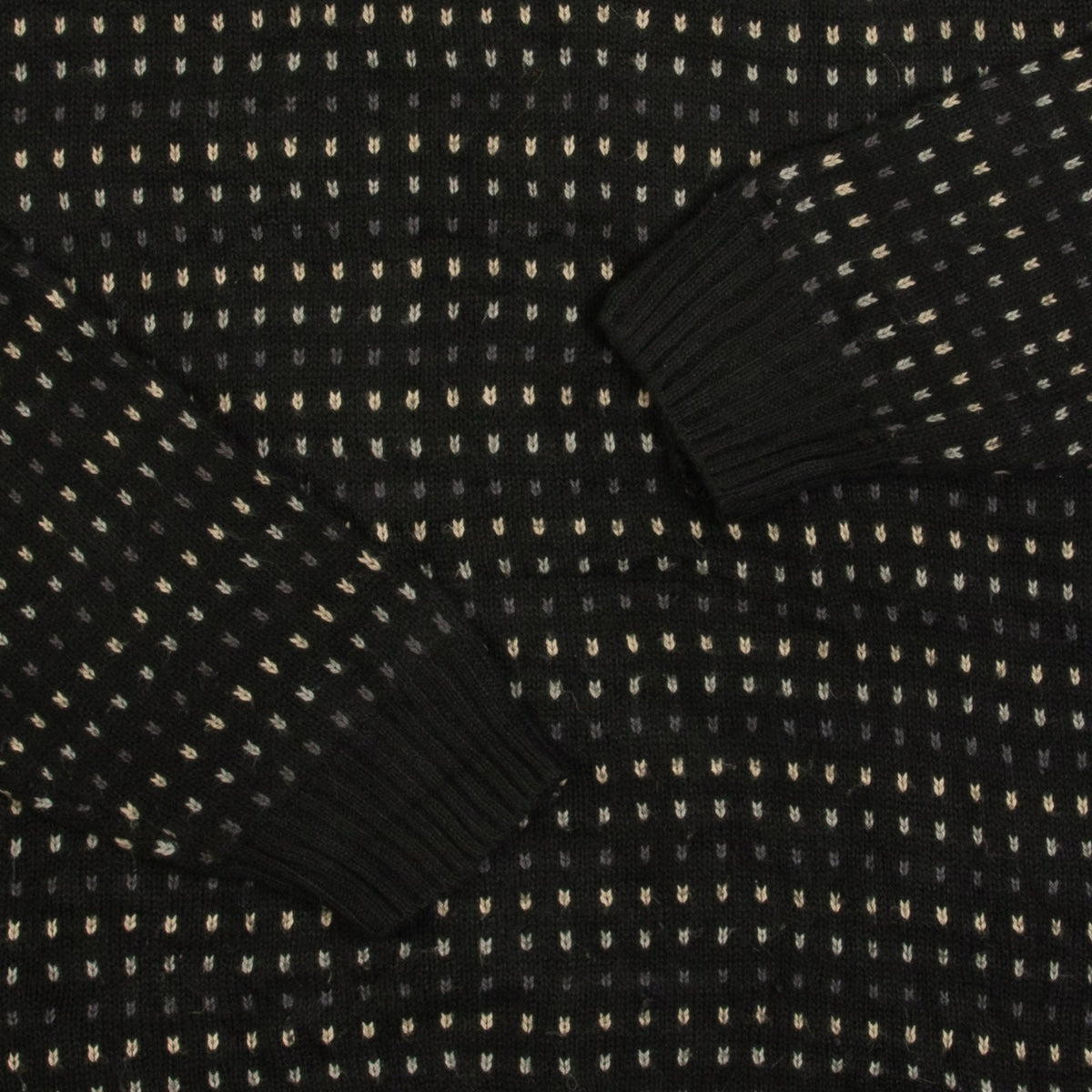 MEN'S VINTAGE 1990S DOTTED PATTERNED KNITTED JUMPER - X-LARGE