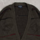 MEN'S VINTAGE 1990S STRIPED KNITTED CARDIGAN - MEDIUM