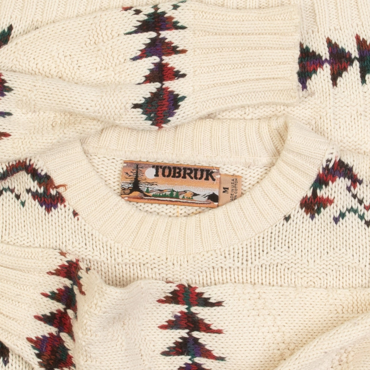 MEN'S VINTAGE 1990S STRUCTURED KNITTED JUMPER - MEDIUM