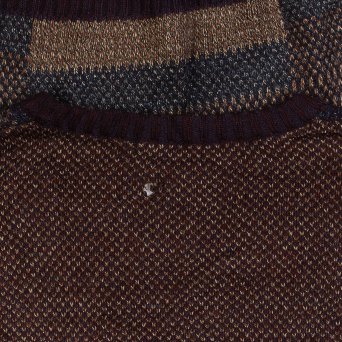 MEN'S VINTAGE 1990S PATTERNEF KNITTED JUMPER - LARGE
