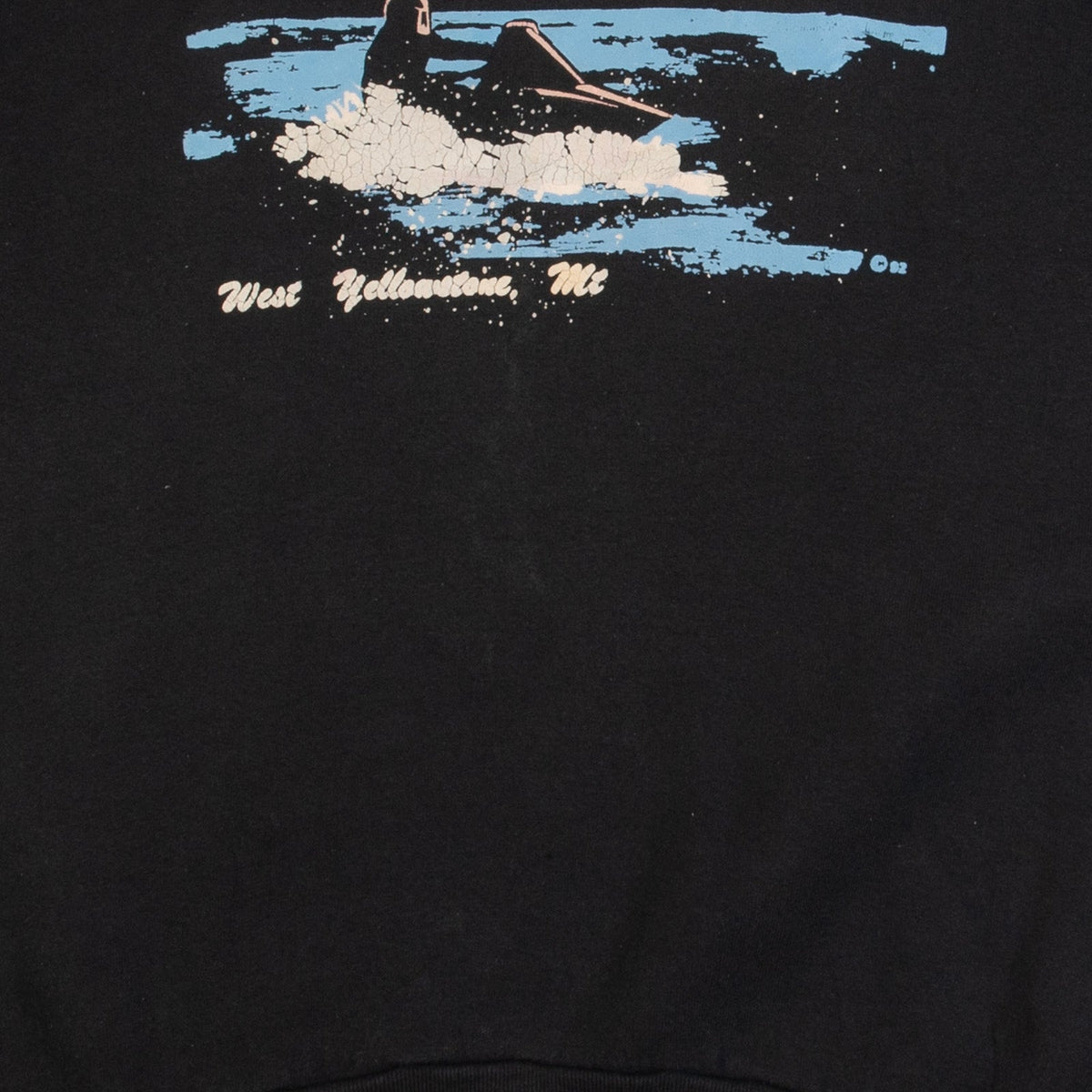 MEN'S VINTAGE 1980S WEST YELLOWSTONE RAGLAN SWEATSHIRT - LARGE