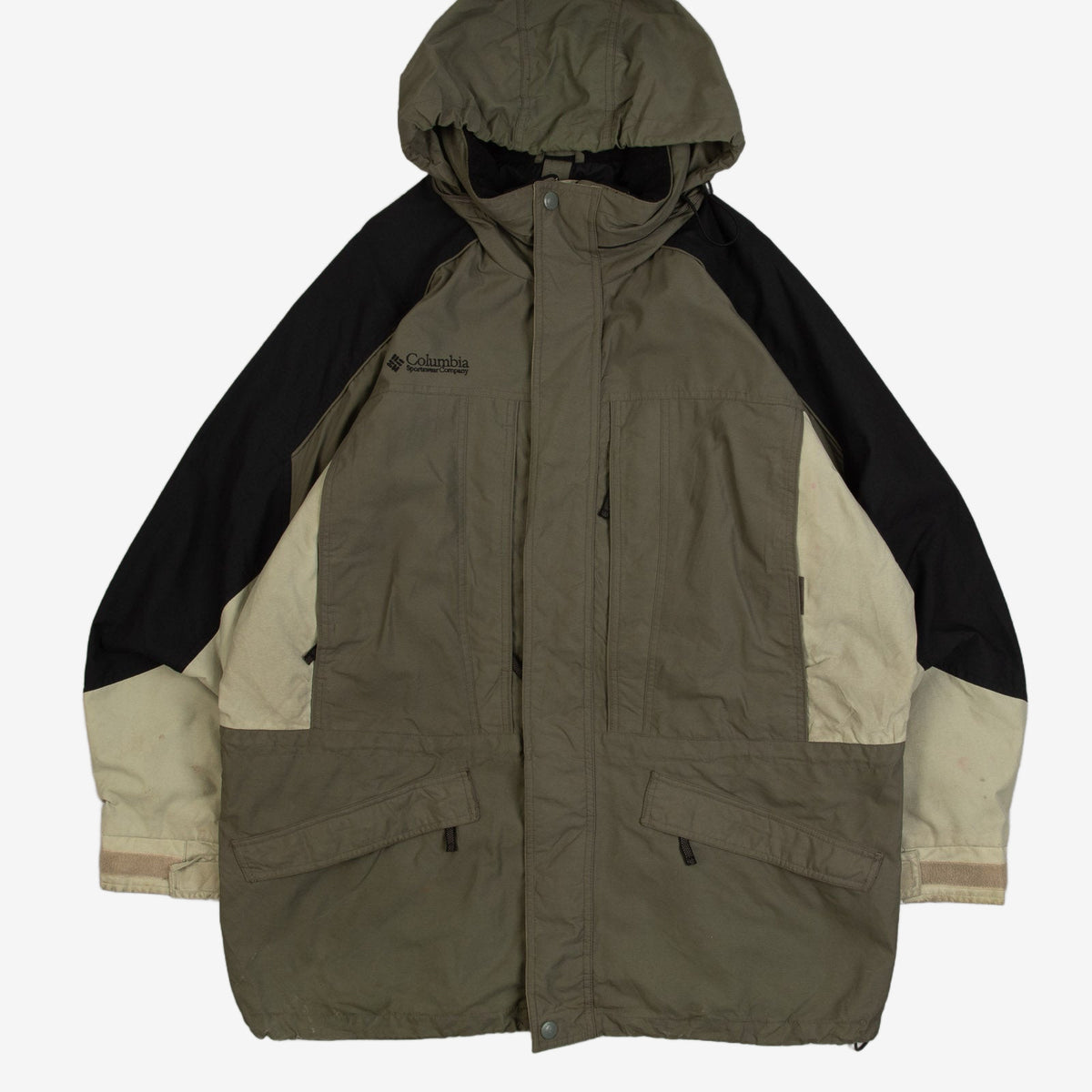 MEN'S VINTAGE COLUMBIA HOODED JACKET - LARGE