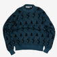MEN'S VINTAGE SKI PATTERNED KNITTED JUMPER - X-LARGE