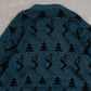 MEN'S VINTAGE SKI PATTERNED KNITTED JUMPER - X-LARGE