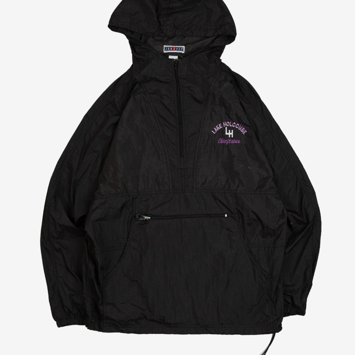 MEN'S VINTAGE 1990S CHIEFTAINS HOODED PULLOVER ANORAK JACKET - LARGE
