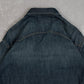 MEN'S VINTAGE 1990S DENIM WESTERN SHIRT - LARGE