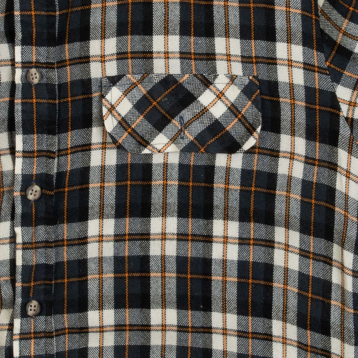 MEN'S VINTAGE 1980S WOOL STYLE CHECKED SHIRT - LARGE