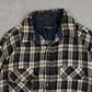 MEN'S VINTAGE 1980S WOOL STYLE CHECKED SHIRT - LARGE