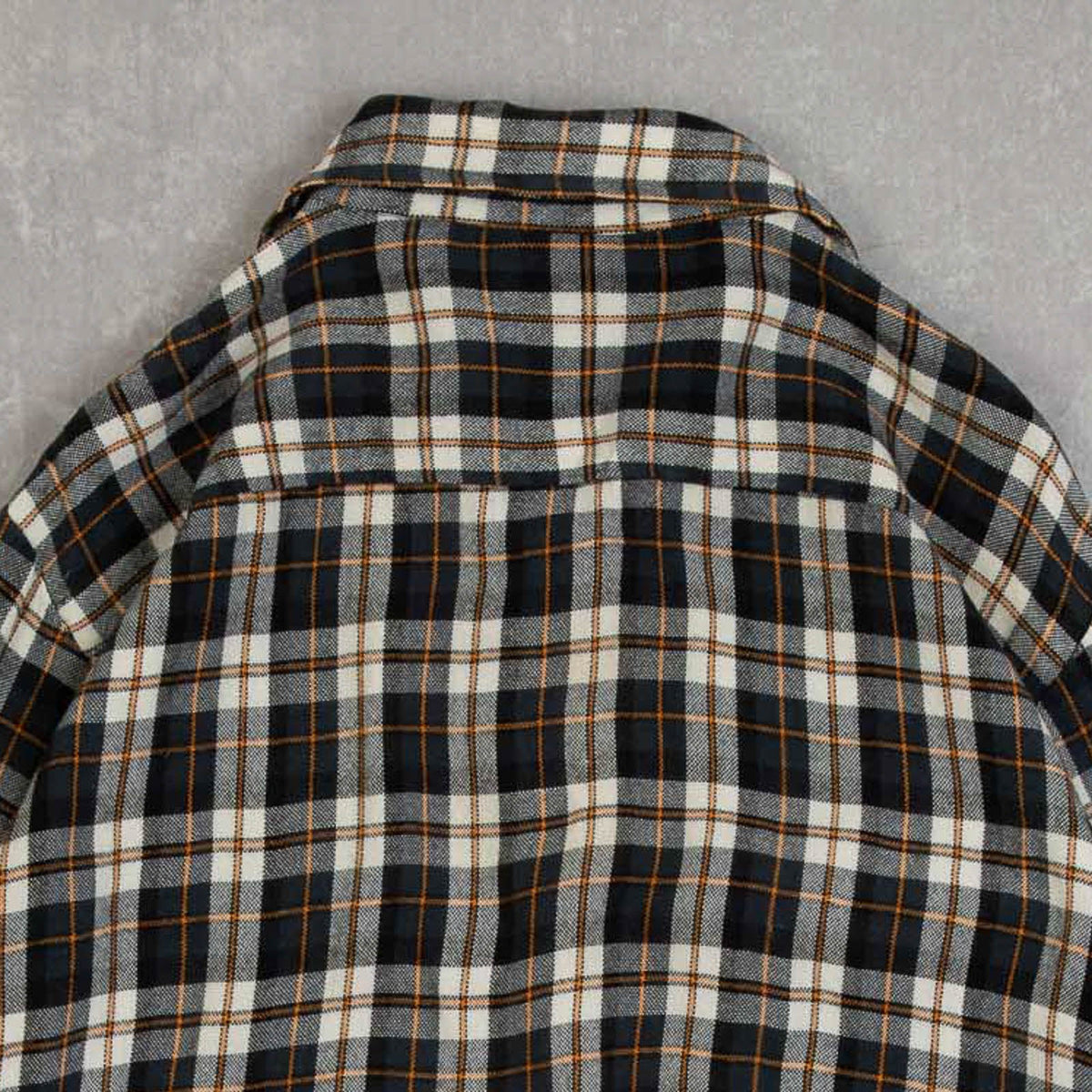 MEN'S VINTAGE 1980S WOOL STYLE CHECKED SHIRT - LARGE