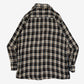 MEN'S VINTAGE 1980S WOOL STYLE CHECKED SHIRT - LARGE