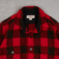 MEN'S VINTAGE 1990S WOOL CHECKED CPO SHIRT - LARGE