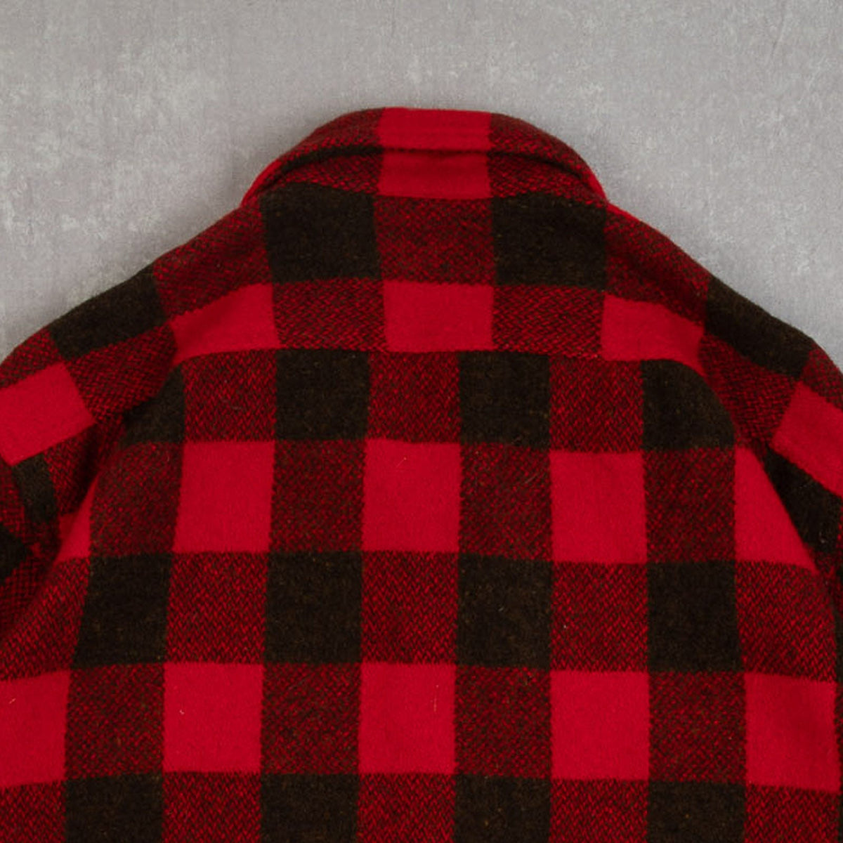 MEN'S VINTAGE 1990S WOOL CHECKED CPO SHIRT - LARGE