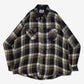 MEN'S VINTAGE 1990S WOOL STYLE CHECKED SHIRT - X-LARGE