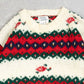 MEN'S VINTAGE 1980S PATTERNED HAND KNITTED JUMPER - SMALL